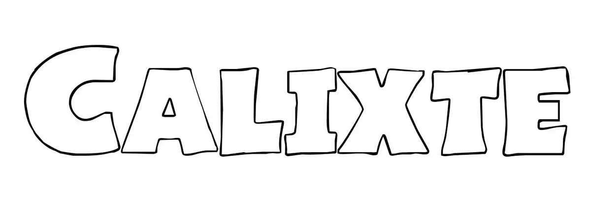 Coloriage Calixte - Prénom à imprimer