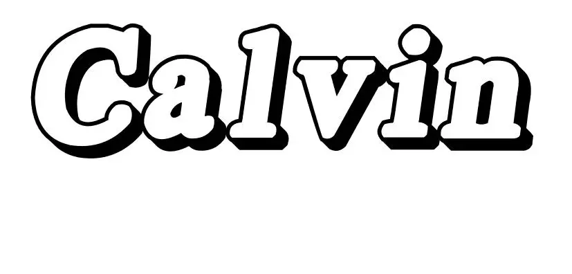 Coloriage Calvin - Prénom à imprimer