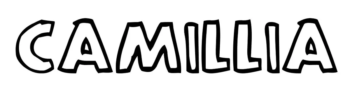 Coloriage Camillia - Prénom à imprimer