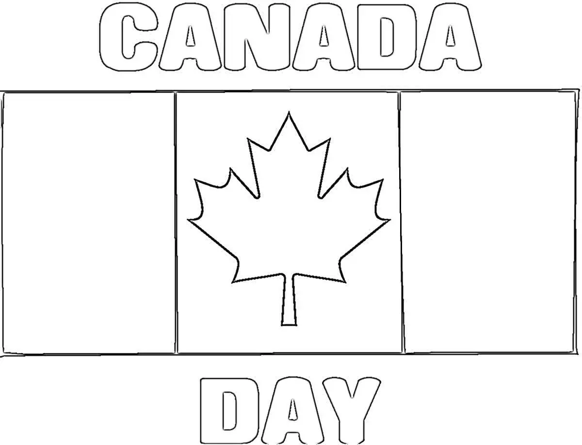 Coloriage Canada Flag Fête Du Canada - Fête nationale à imprimer
