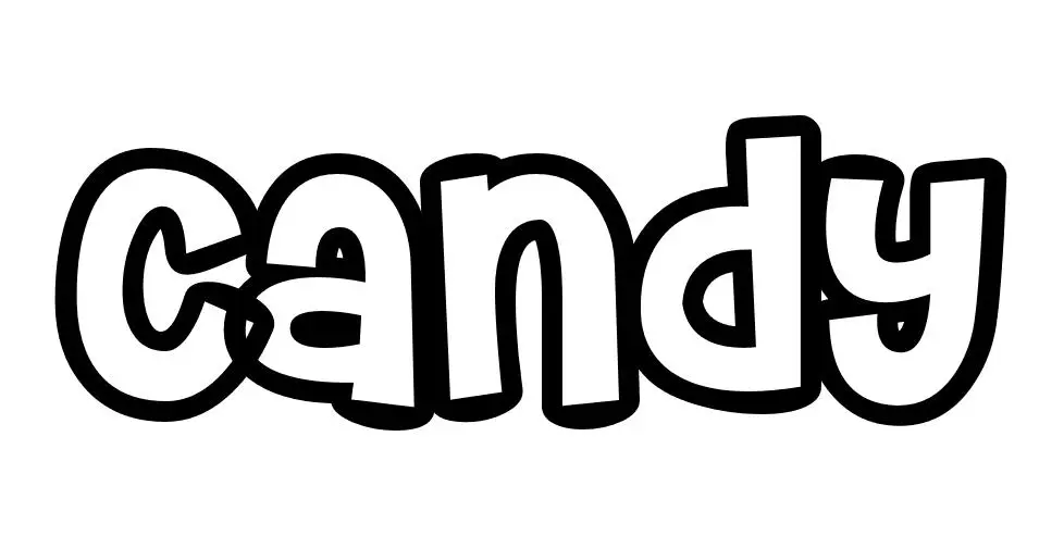 Coloriage Candy - Prénom à imprimer