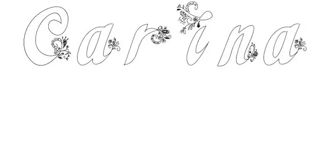 Coloriage Carina - Prénom à imprimer