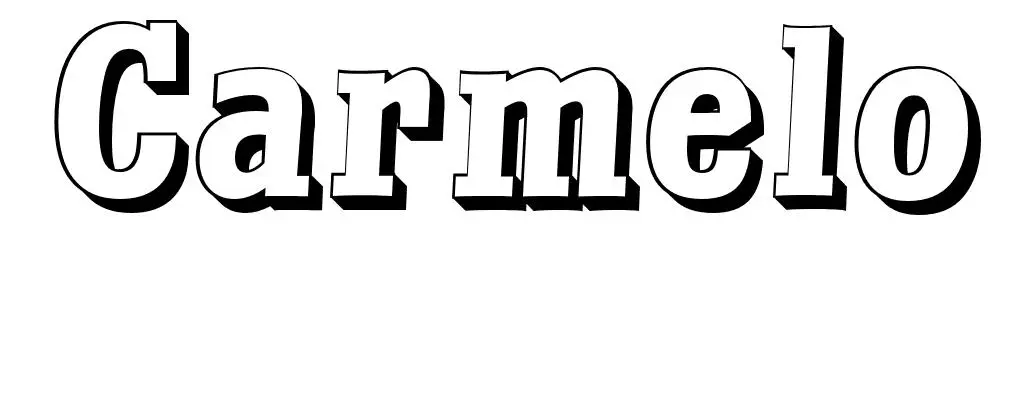 Coloriage Carmelo - Prénom à imprimer