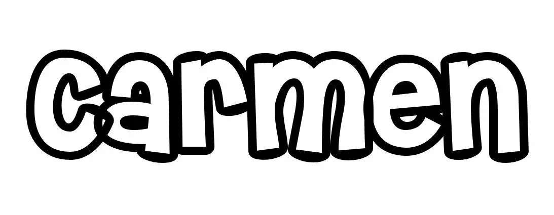 Coloriage Carmen - Prénom à imprimer