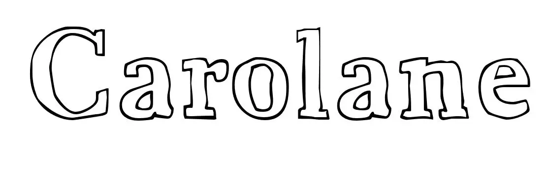 Coloriage Carolane - Prénom à imprimer
