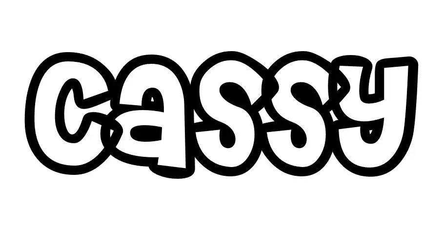 Coloriage Cassy - Prénom à imprimer