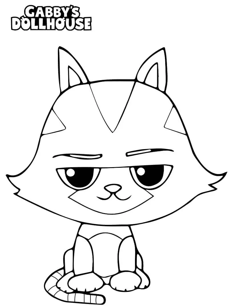 CatRat from Gabby's Dollhouse coloring page to print