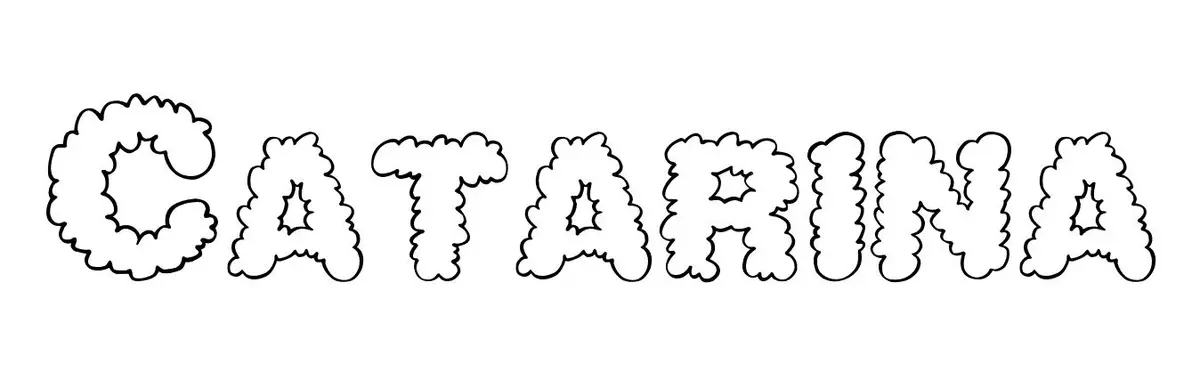 Coloriage Catarina - Prénom à imprimer