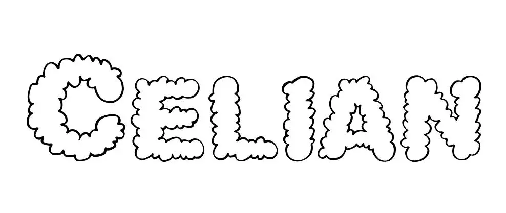 Coloriage Celian - Prénom à imprimer