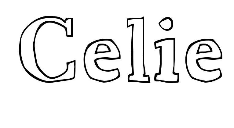 Coloriage Celie - Prénom à imprimer