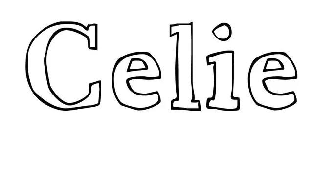 Coloriage Celie - Prénom à imprimer