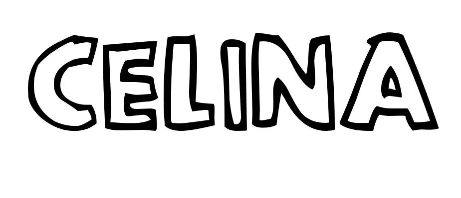 Coloriage Celina - Prénom à imprimer