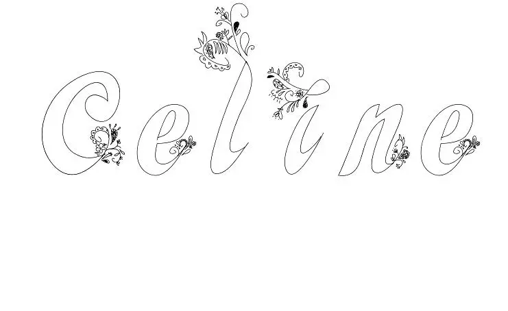 Celine coloring page to print