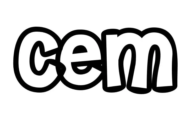 Cem – First Name Coloring Page coloring page to print