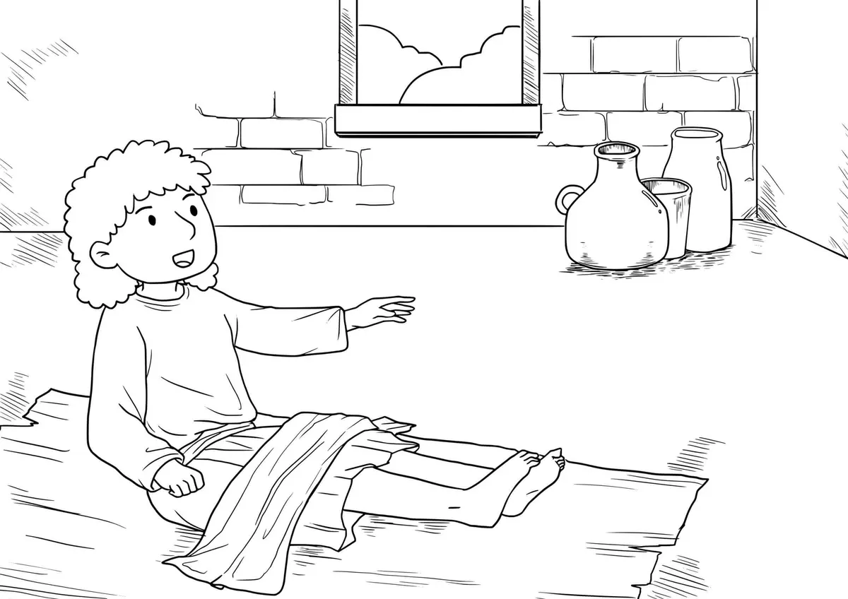 The Centurion Meets Jesus – Matthew coloring page to print