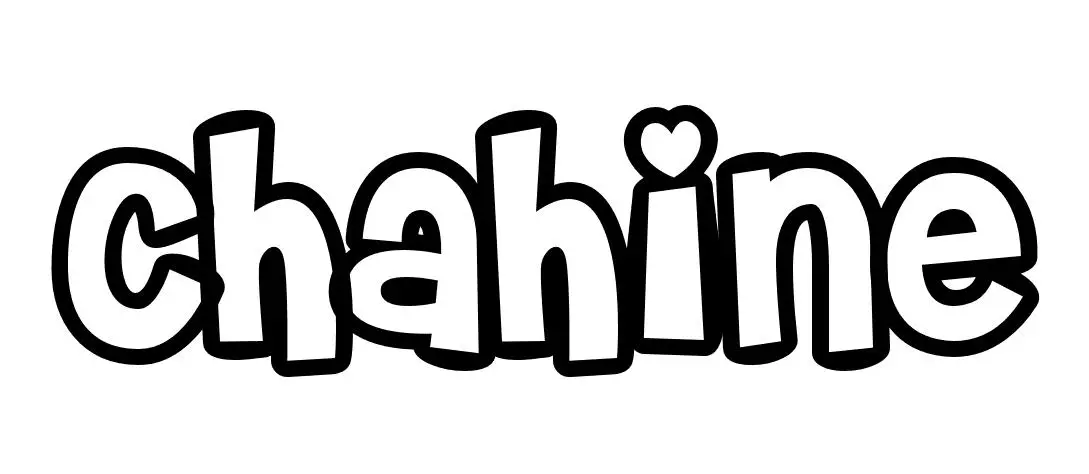 Coloriage Chahine - Prénom à imprimer