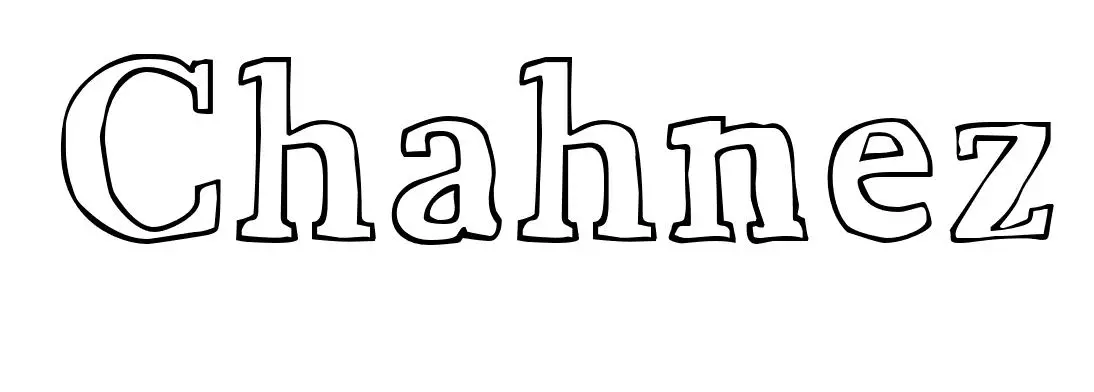 Coloriage Chahnez - Prénom à imprimer