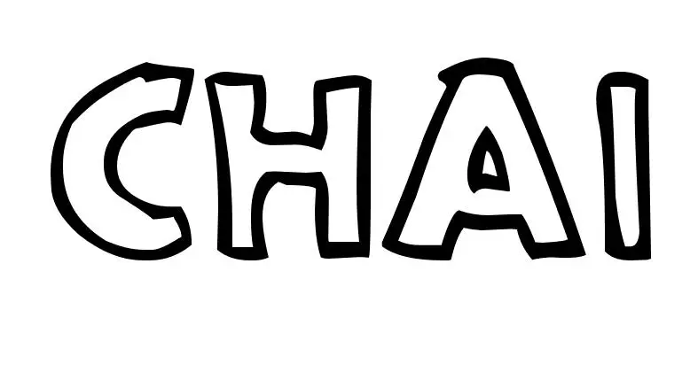 Coloriage Chai - Prénom à imprimer