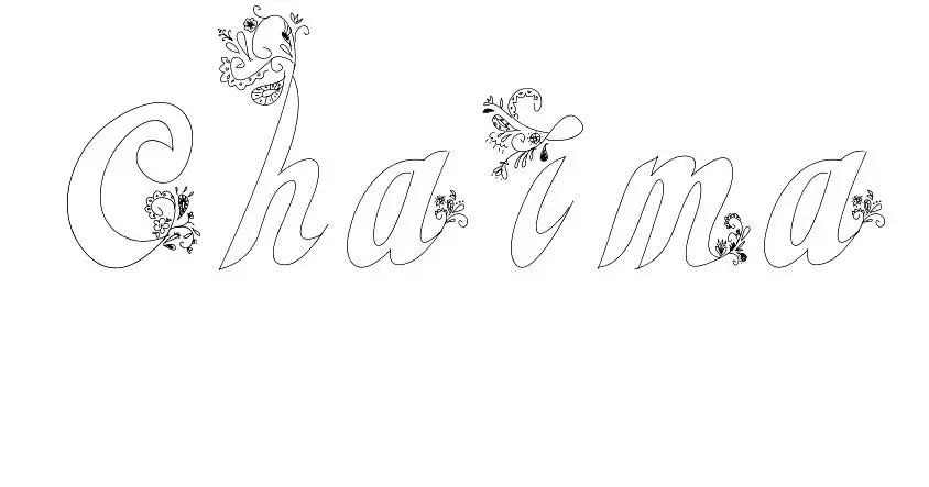 Chaima coloring page to print
