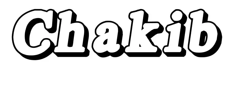 Coloriage Chakib - Prénom à imprimer