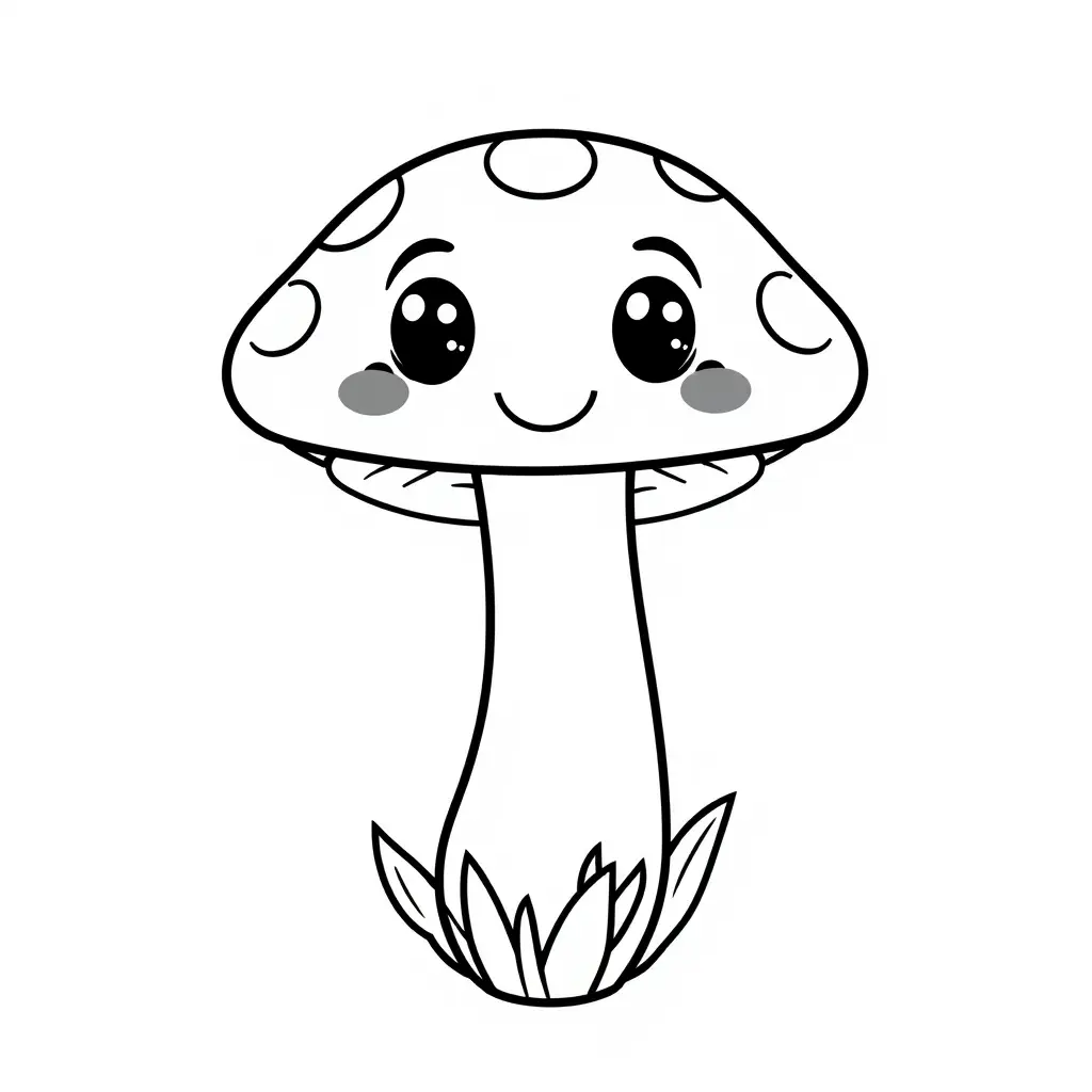 Coloriage Champignon Facile Légumes - Legumes à imprimer