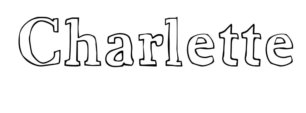 Coloriage Charlette - Prénom à imprimer