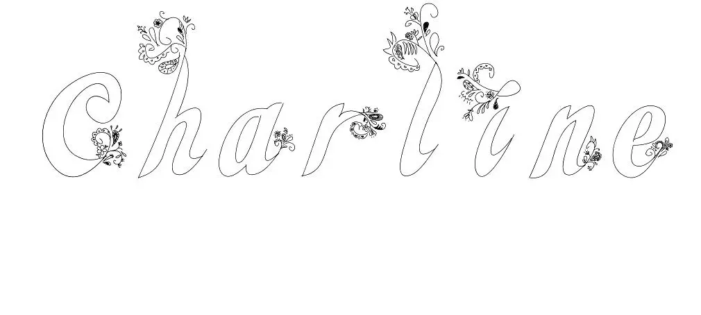 Coloriage Charline - Prénom à imprimer