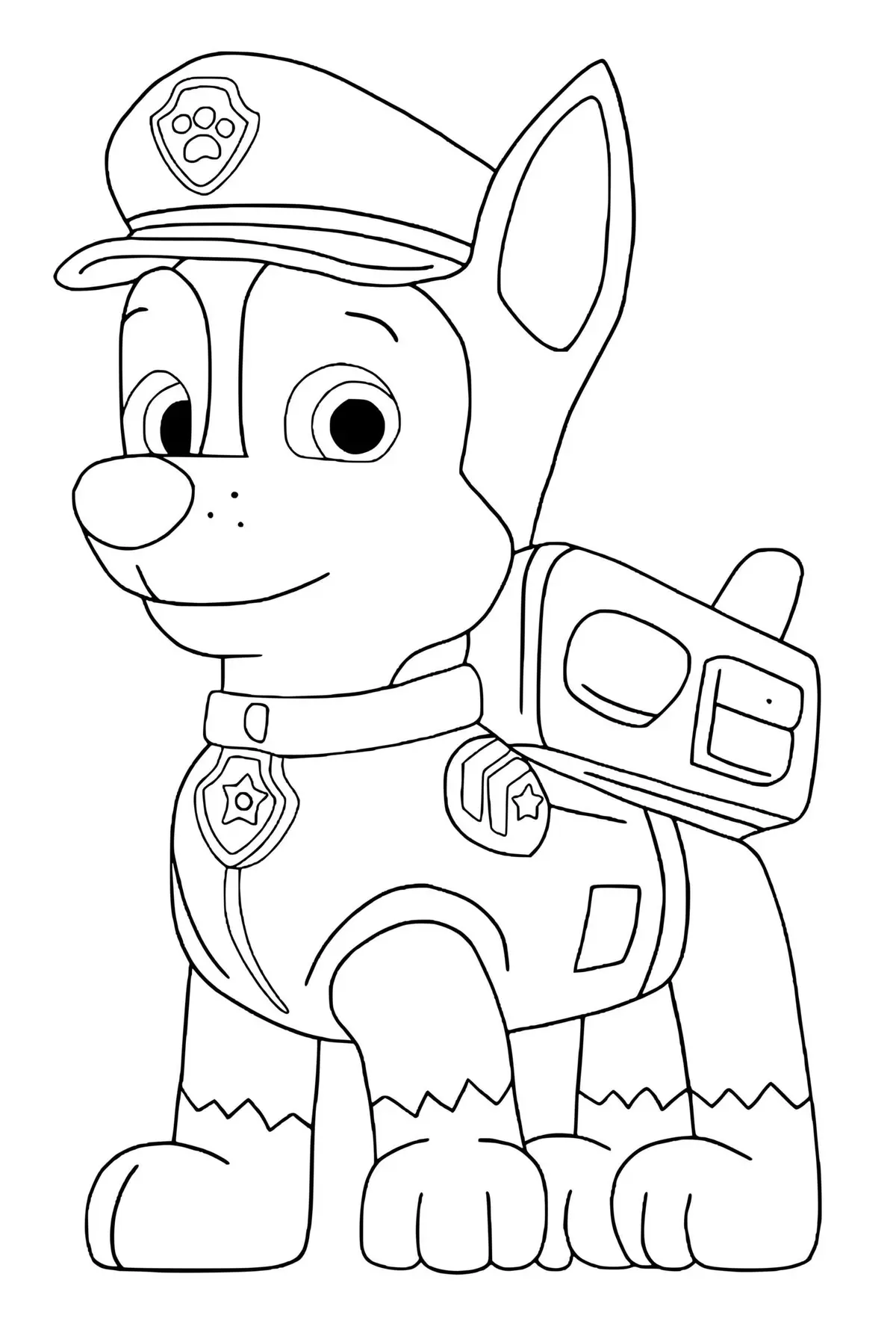 Coloriage Chase Berger Allemand - Pat patrouille à imprimer