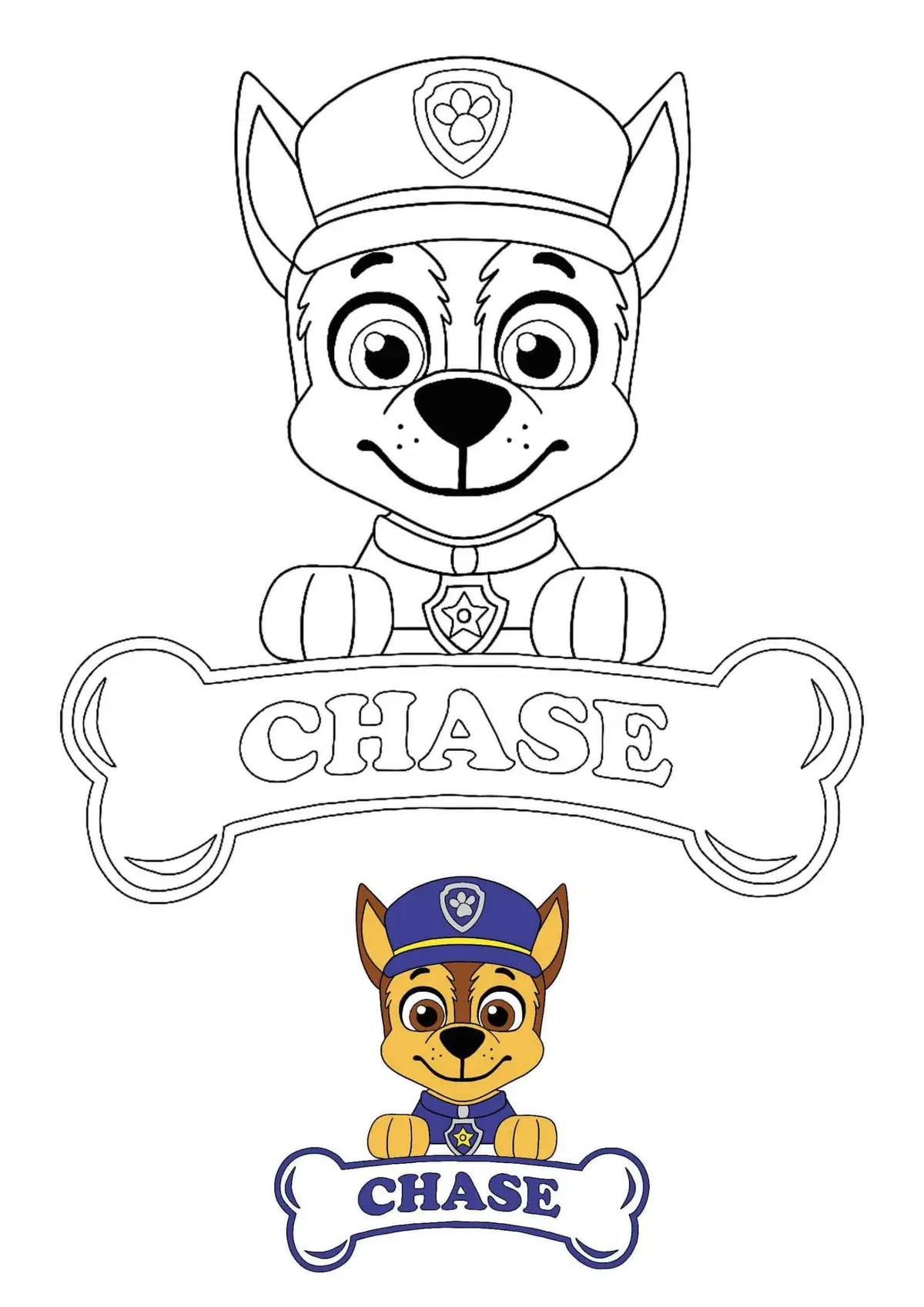 Coloriage Chase Policier Et Espion - Pat patrouille à imprimer