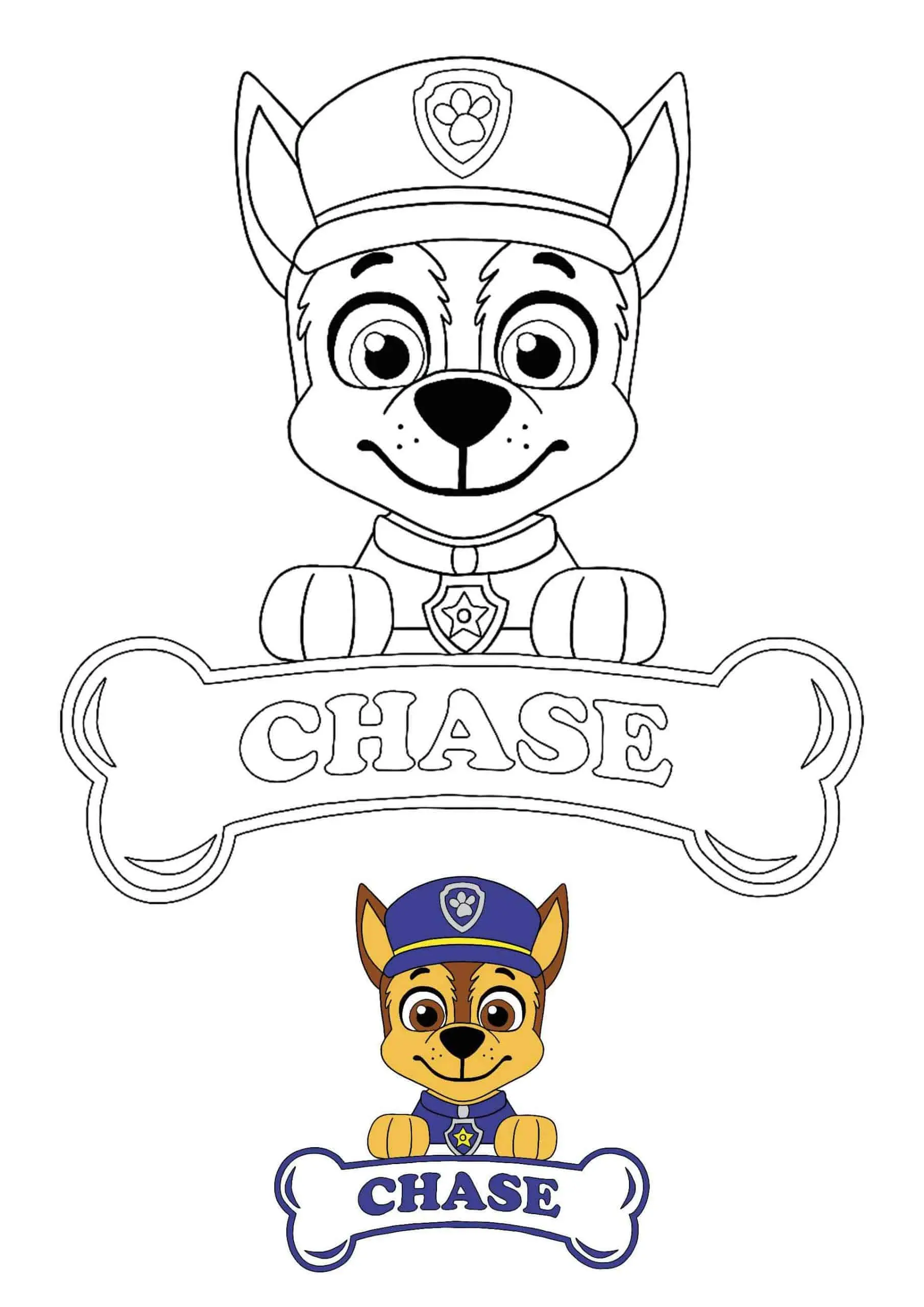 Coloriage Chase Policier Et Espion - Pat patrouille à imprimer