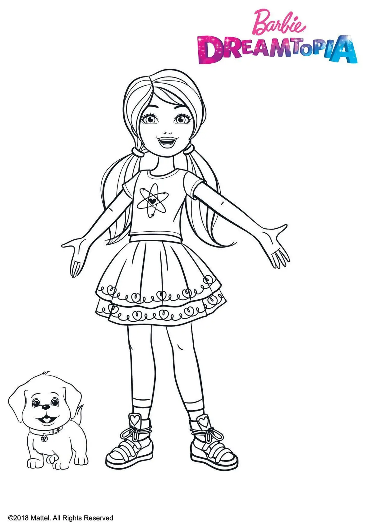 Chelsea and Honey coloring page to print