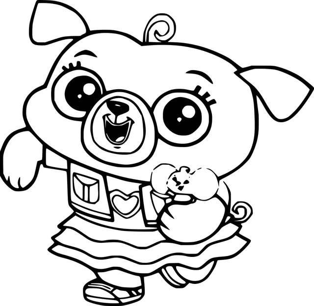 Desenho de Chip e a Batata com o Rato de Batata para colorir