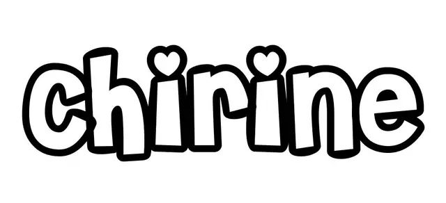 Coloriage Chirine - Prénom à imprimer