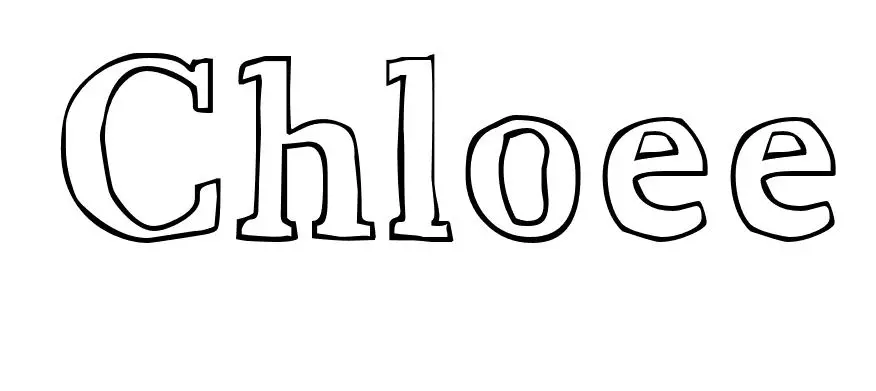 Coloriage Chloee - Prénom à imprimer