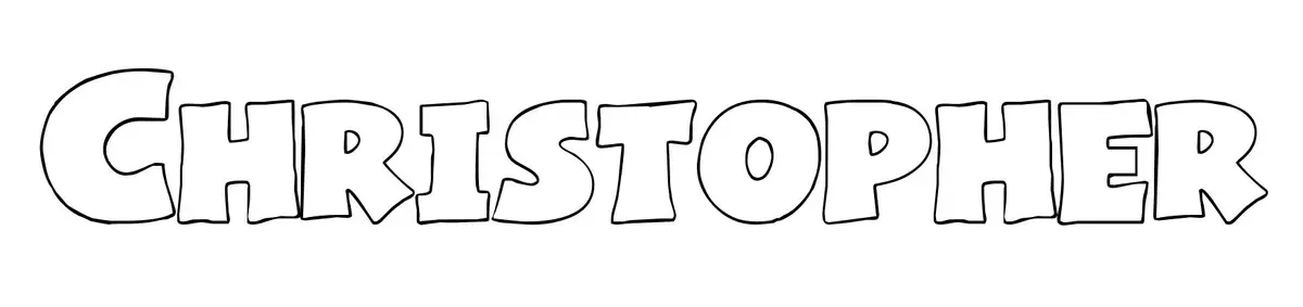 Coloriage Christopher - Prénom à imprimer
