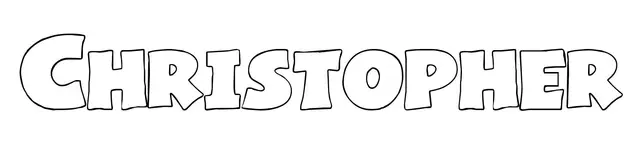 Coloriage Christopher - Prénom à imprimer