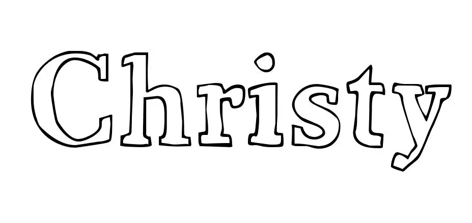 Coloriage Christy - Prénom à imprimer