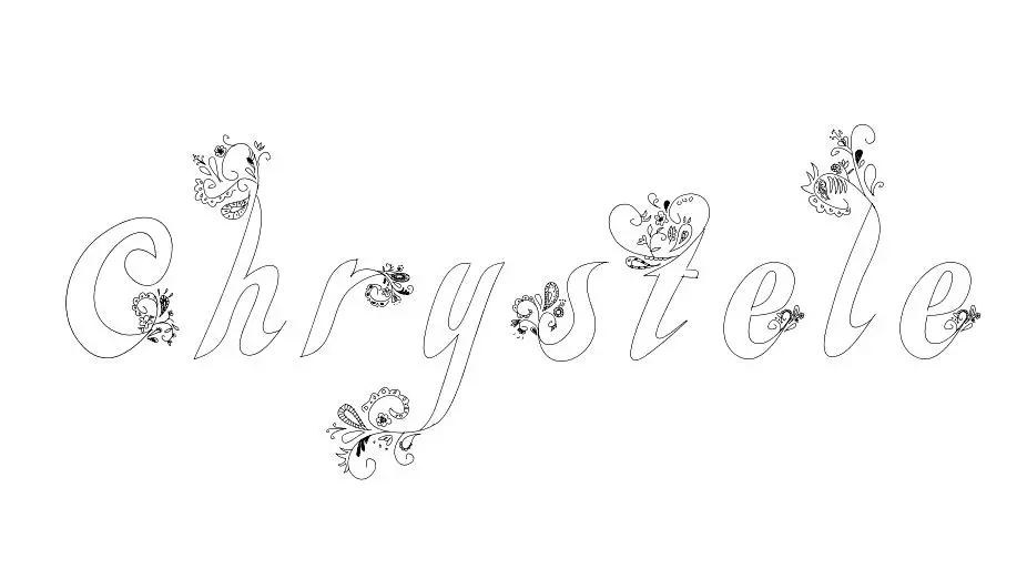 Coloriage Chrystele - Prénom à imprimer