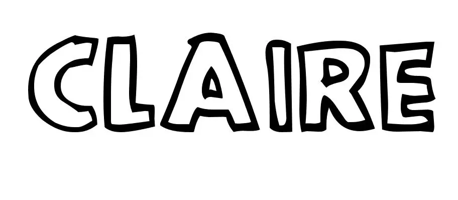 Coloriage Claire - Prénom à imprimer