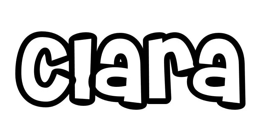 Coloriage Clara - Prénom à imprimer