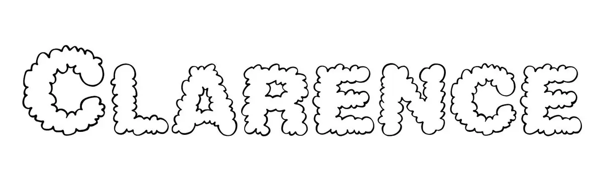 Coloriage Clarence - Prénom à imprimer