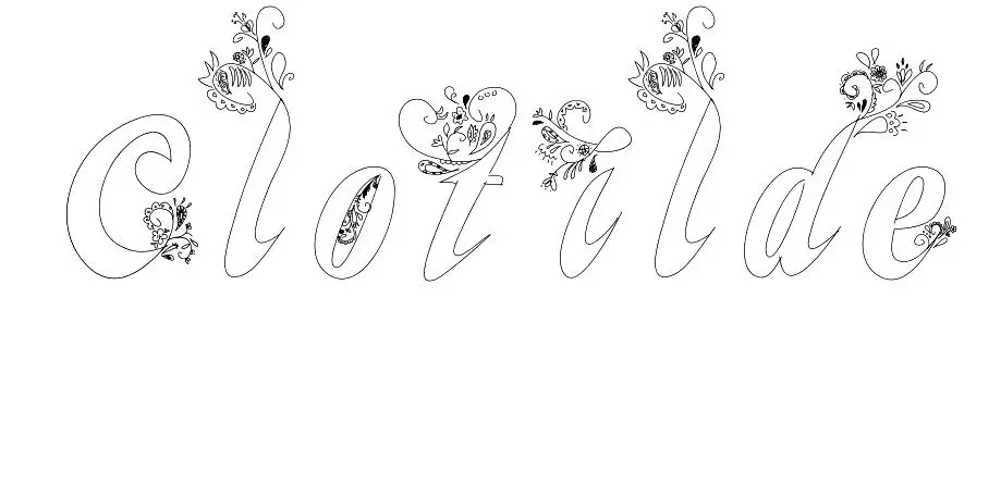 Coloriage Clotilde - Prénom à imprimer