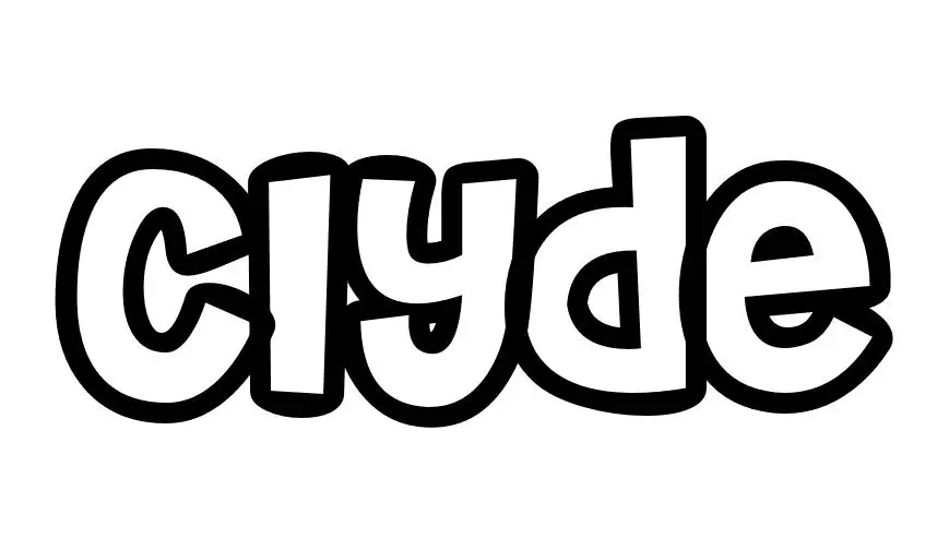 Coloriage Clyde - Prénom à imprimer