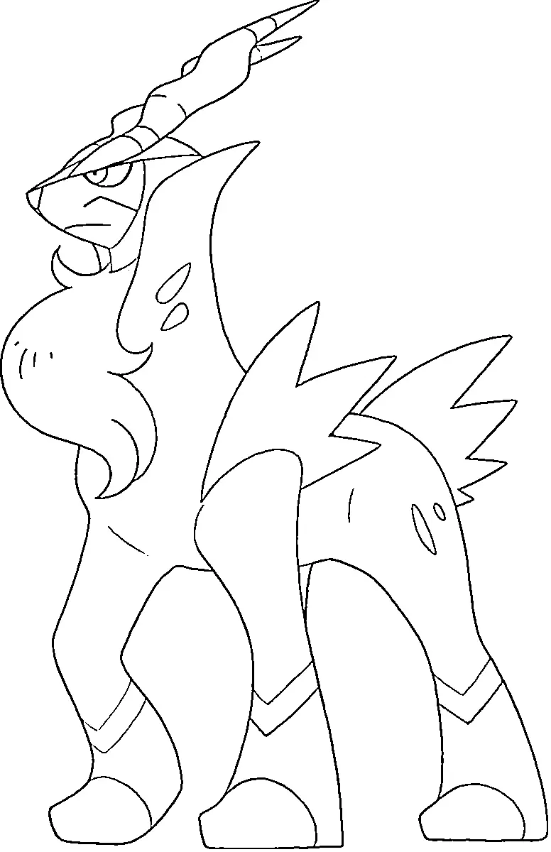 Disegno di Cobaltium, Pokémon leggendario della Gen 5 da stampare