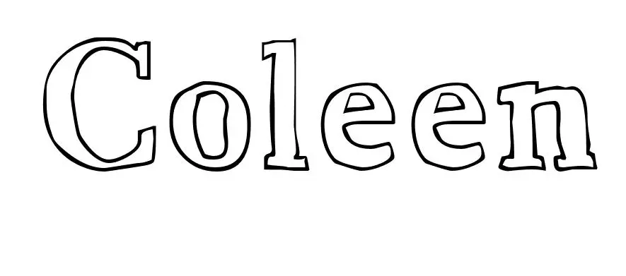 Coloriage Coleen - Prénom à imprimer