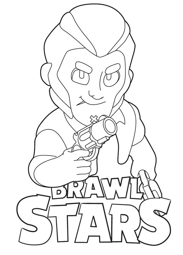Coloriage Colt Brawl Stars - Brawl stars à imprimer