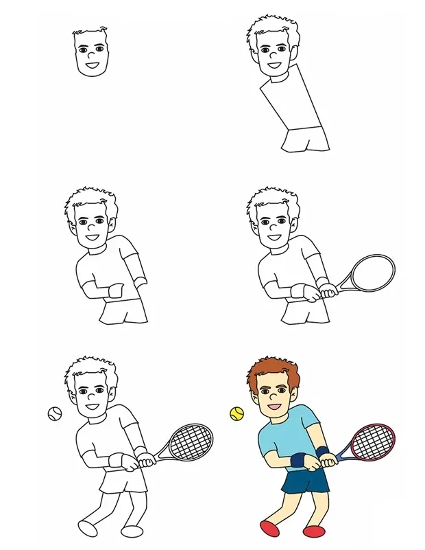Kleurplaat Hoe teken je Andy Murray om te printen