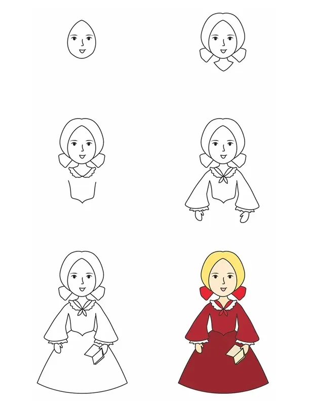 Coloriage Comment Dessiner Charlotte Bronte - Comment dessiner à imprimer