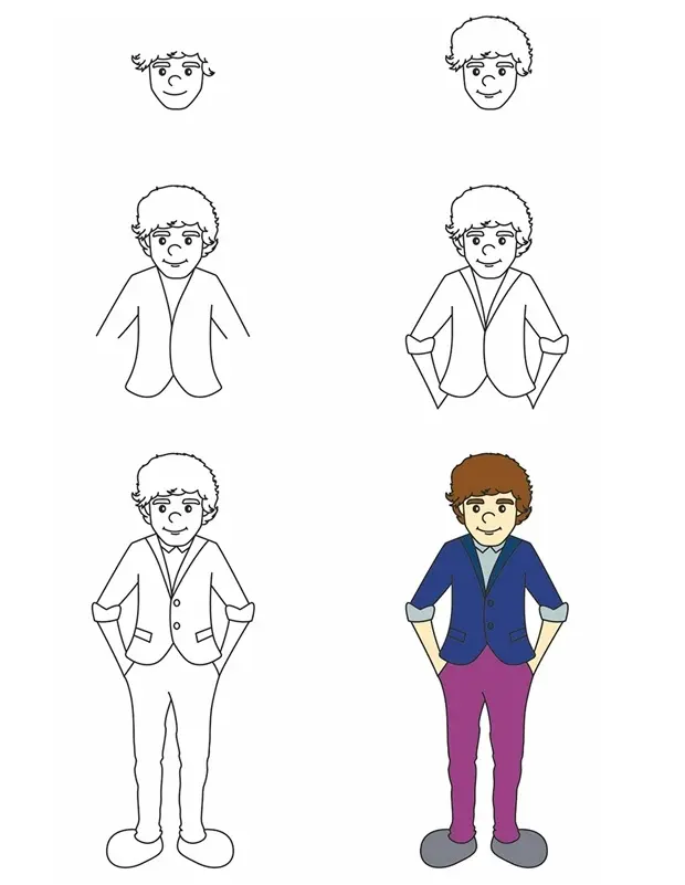 Coloriage Comment Dessiner Liam Payne - Comment dessiner à imprimer