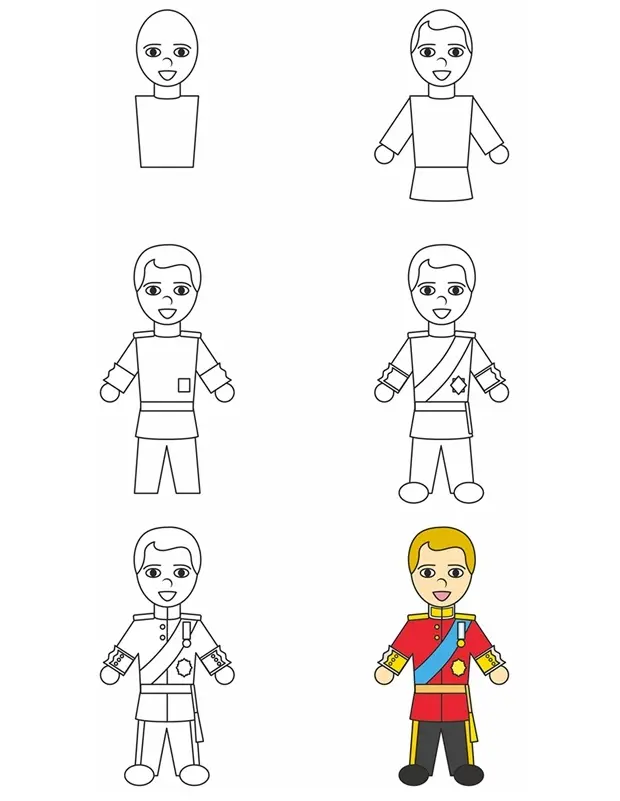 Coloriage Comment Dessiner Prince William - Comment dessiner à imprimer